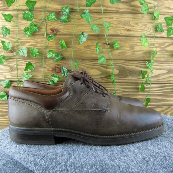 Johnston & Murphy Waterproof Men Derby Oxfords Shoes Sz 11 Brown Leather Lace Up